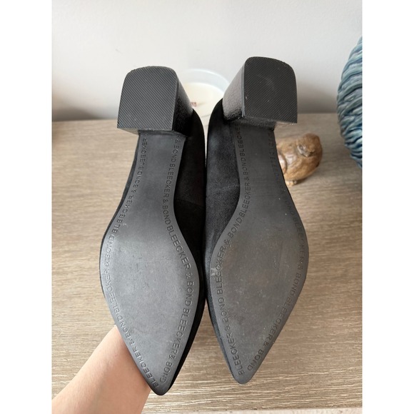 Bleecker & Bond Yasmine Pointed Toe Block Heel Pumps Women Black Size 9M - Picture 4 of 6